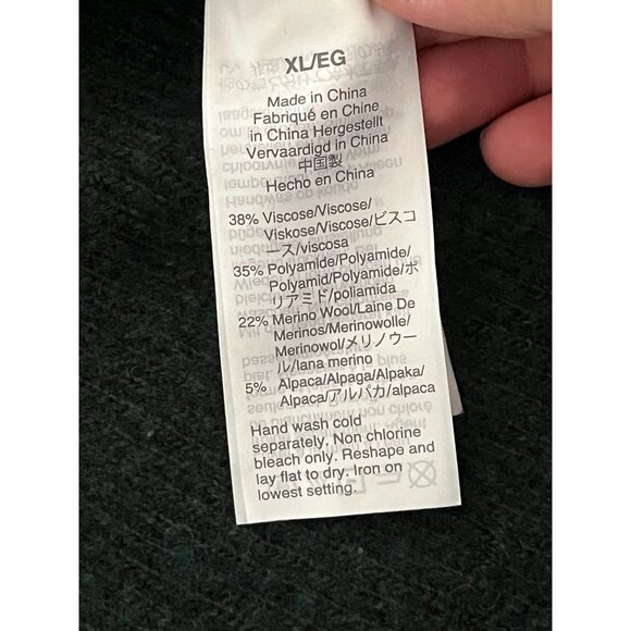 EUC Madewell XL Womens Green Merino Wool Blend Sweater - Picture 5 of 7